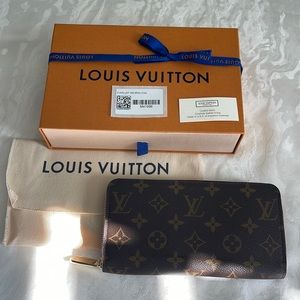 Authentic Louis Vuitton zip around long wallet